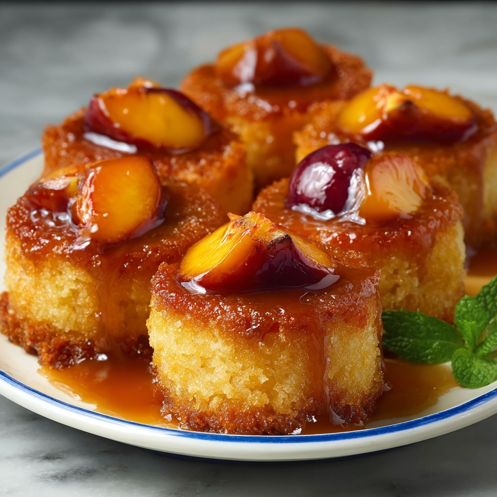 Peach Upside-Down Mini Cakes Recipe - Recipe Image