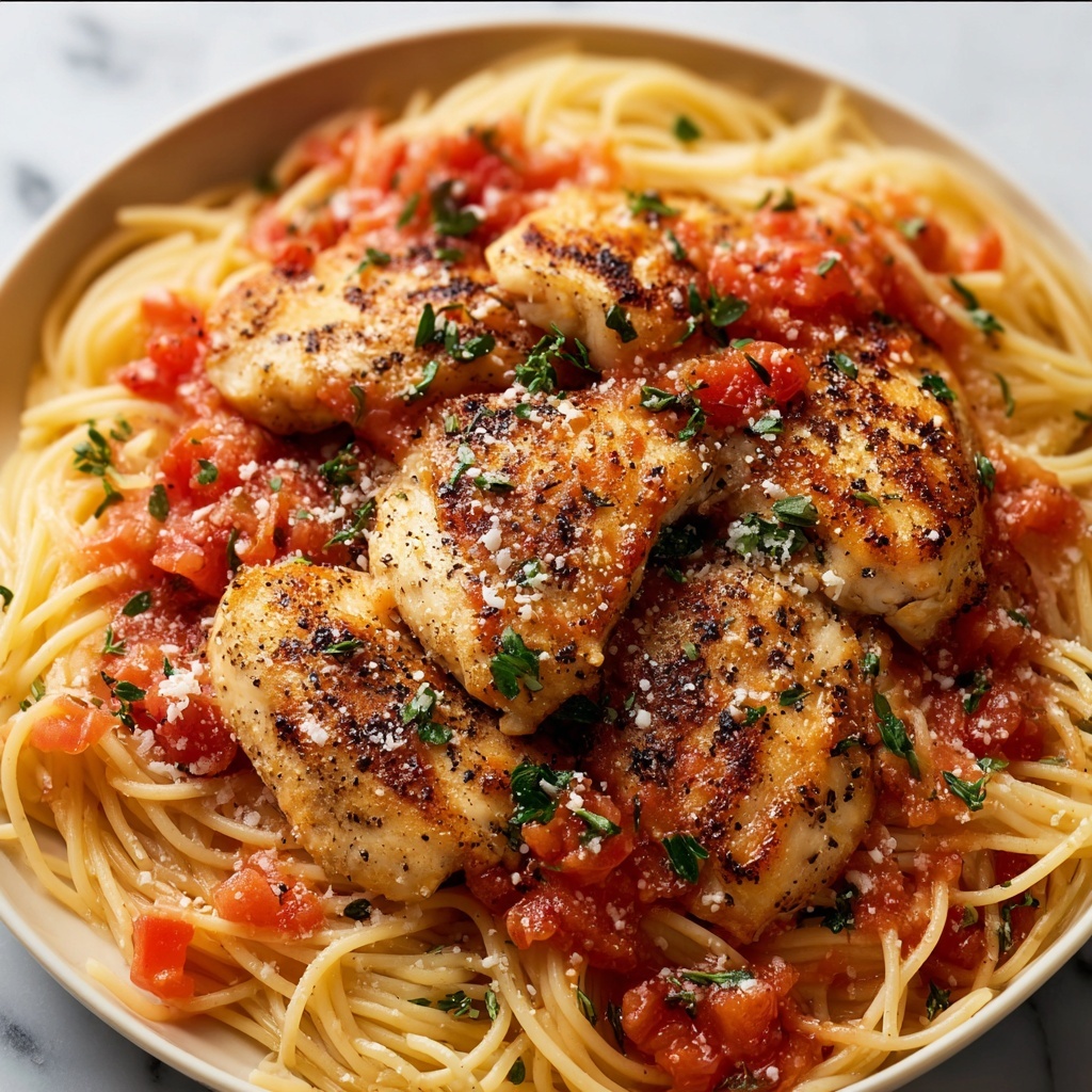 Creamy Chicken Scallopini with Tomato Sauce and Caramelized Onions Recipe - Recipe Image