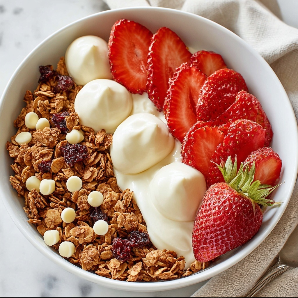 Strawberry Vanilla Granola with White Chocolate and Nuts Recipe - Recipe Image