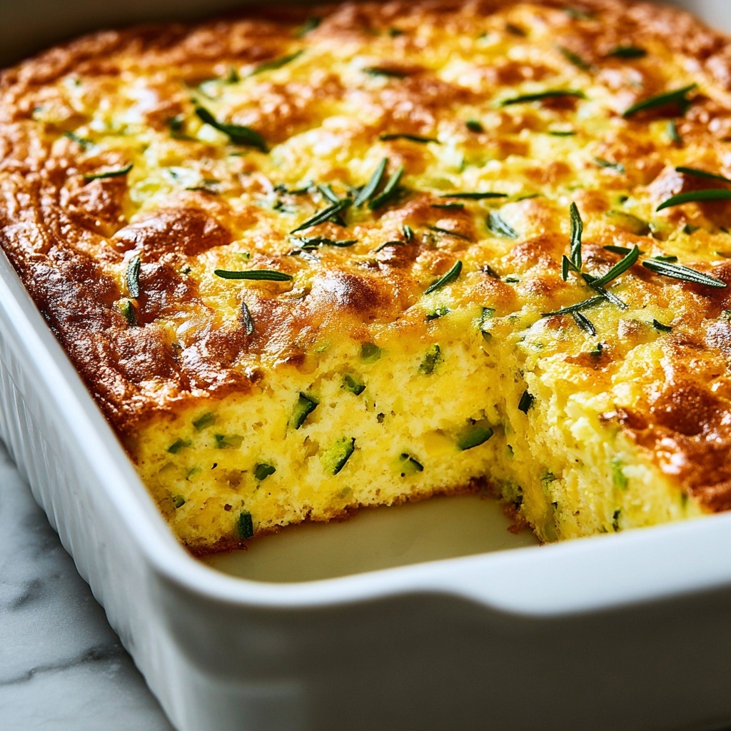 Easy Zucchini Cornbread Casserole Recipe - Recipe Image
