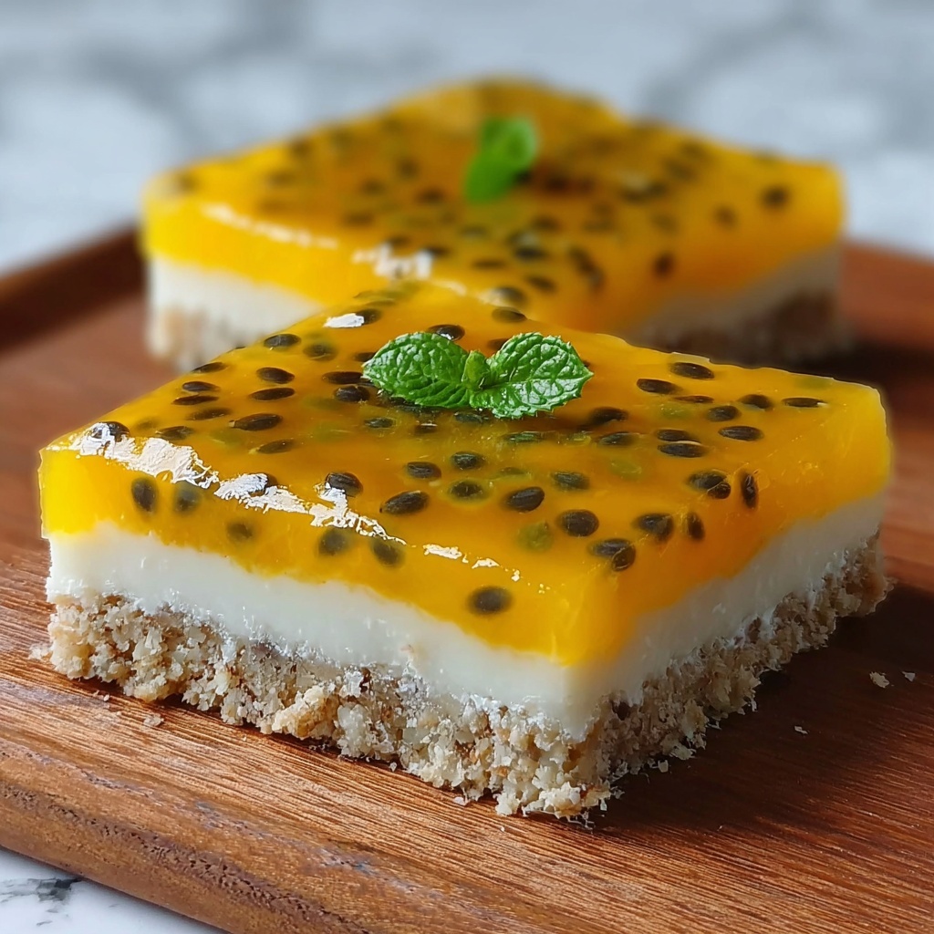 No-Bake Passion Fruit Slice Recipe - Recipe Image