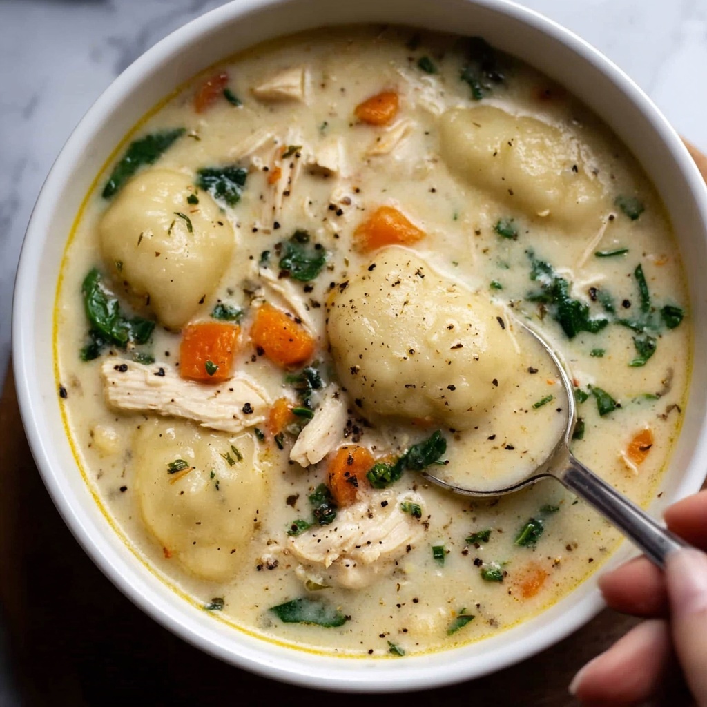 Creamy Winter Lemon Chicken Gnocchi Soup Recipe - Recipe Image