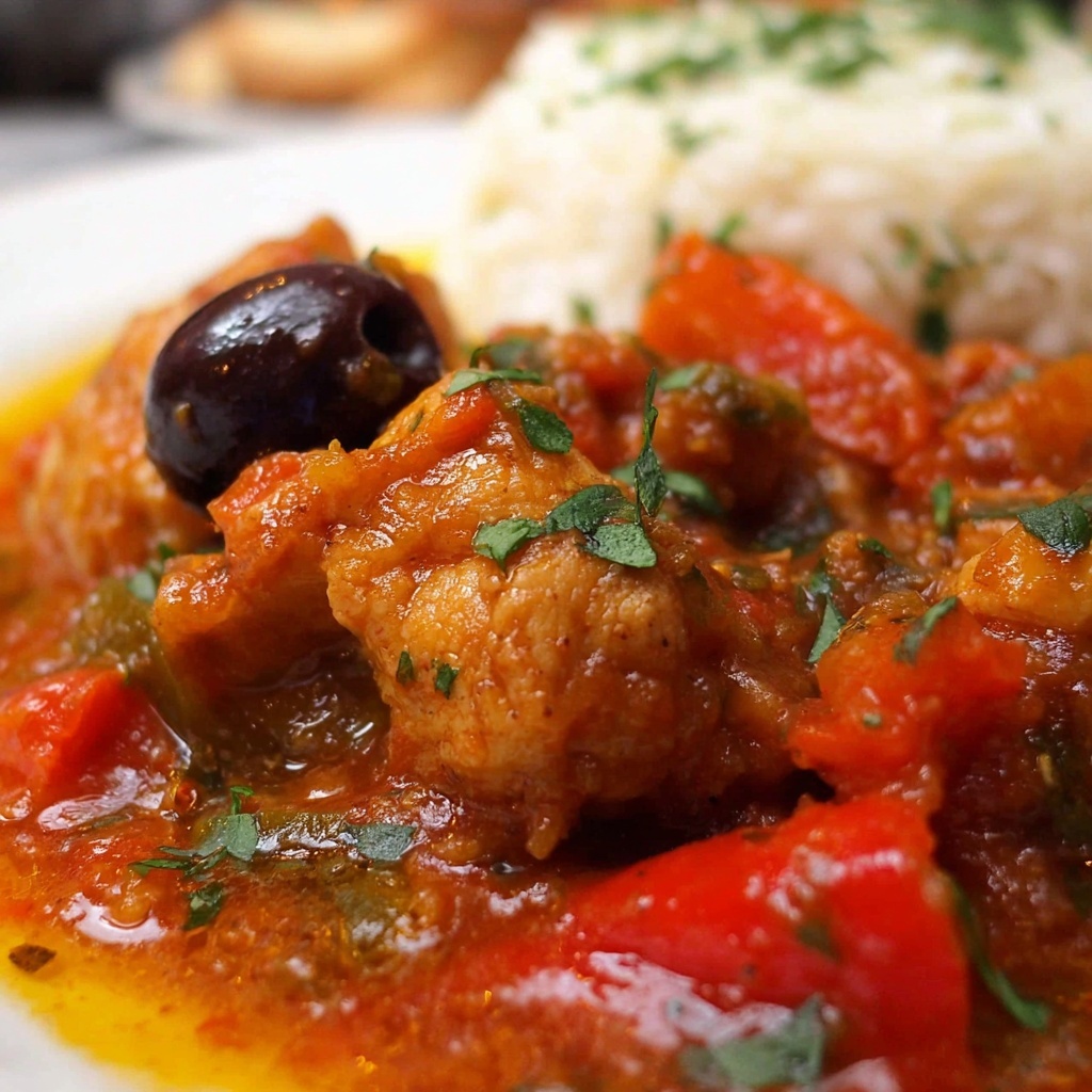 Italian Hunter's Chicken (Chicken Cacciatore) with Brown Rice Recipe - Recipe Image