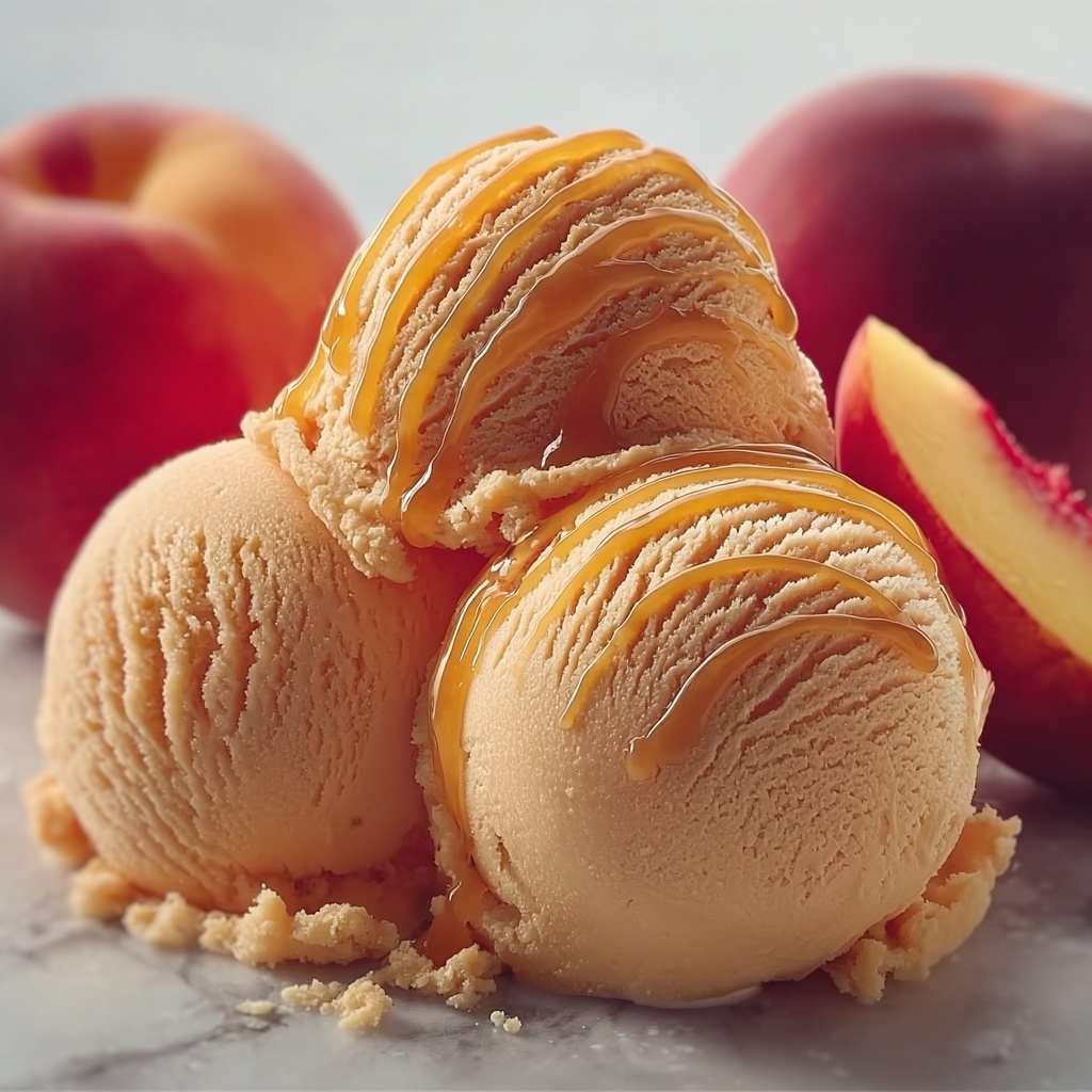 Easy Refreshing Peach Sorbet Recipe - Recipe Image