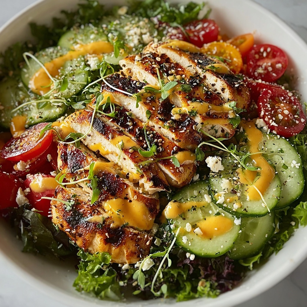 Grilled Chicken Salad with Honey Mustard Dressing Recipe - Recipe Image