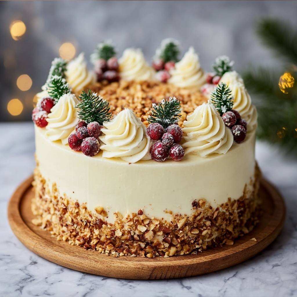 Christmas Spice Cake with Eggnog Buttercream Recipe - Recipe Image