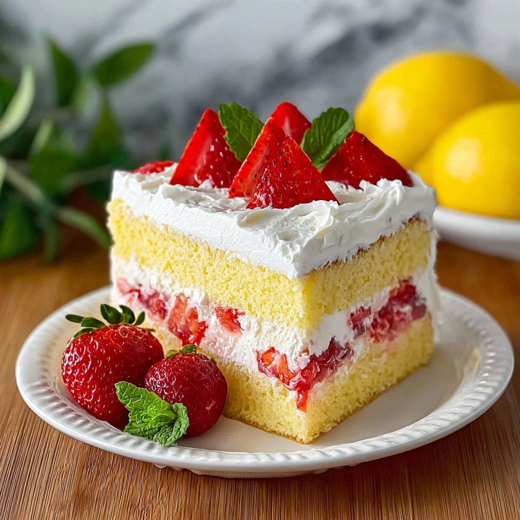 Strawberry Lemonade Poke Cake Recipe - Recipe Image