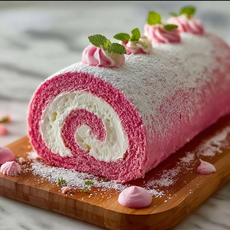 Pink Velvet Roll Cake Recipe