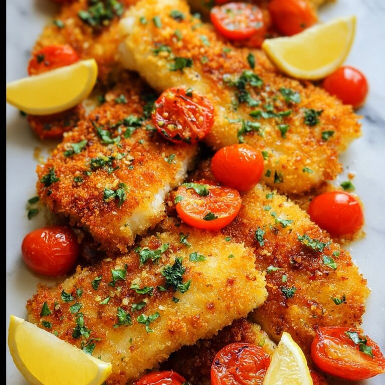 Everything Bagel Panko Crusted Cod with Cherry Tomatoes Recipe