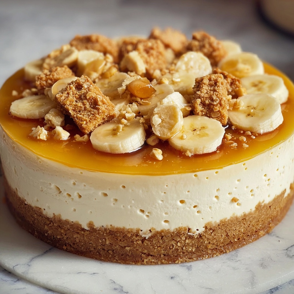 Banana Pudding Cookie Butter Cheesecake Cake Recipe - Recipe Image