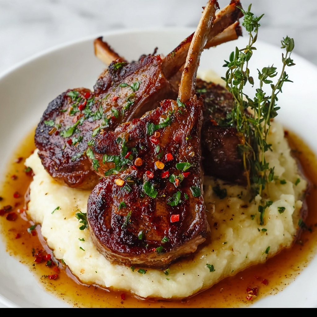 Honey Garlic Butter Lamb Cutlets Recipe - Recipe Image