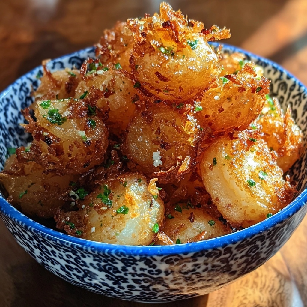 Crispy Mini Blooming Onions in Air Fryer Recipe - Recipe Image