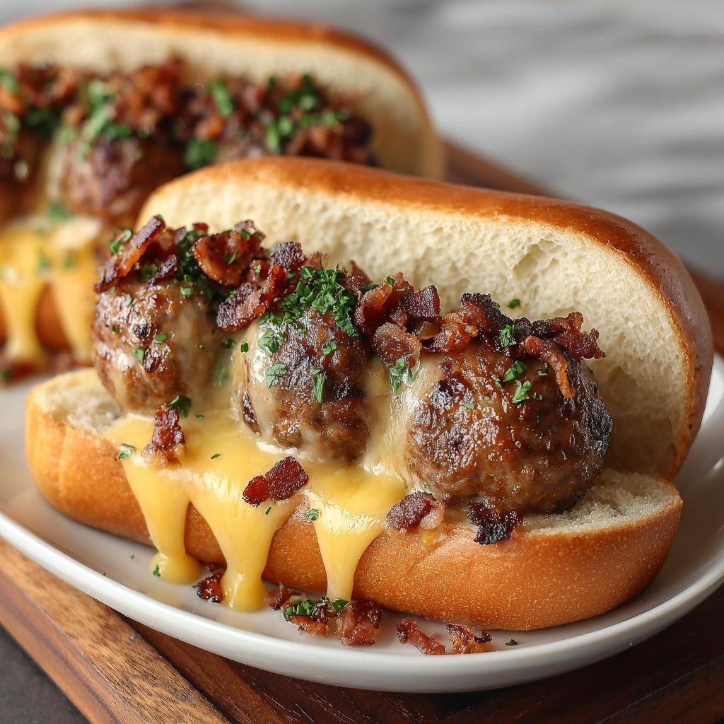 Bourbon BBQ Bacon Cheeseburger Meatballs Recipe - Recipe Image