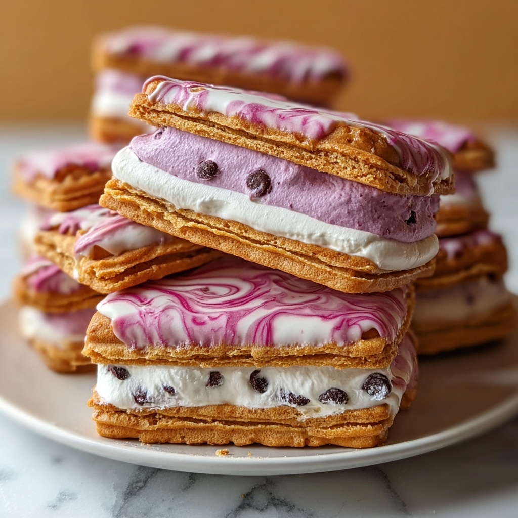 Glow Swirl Ice Cream Sandwiches Recipe - Recipe Image