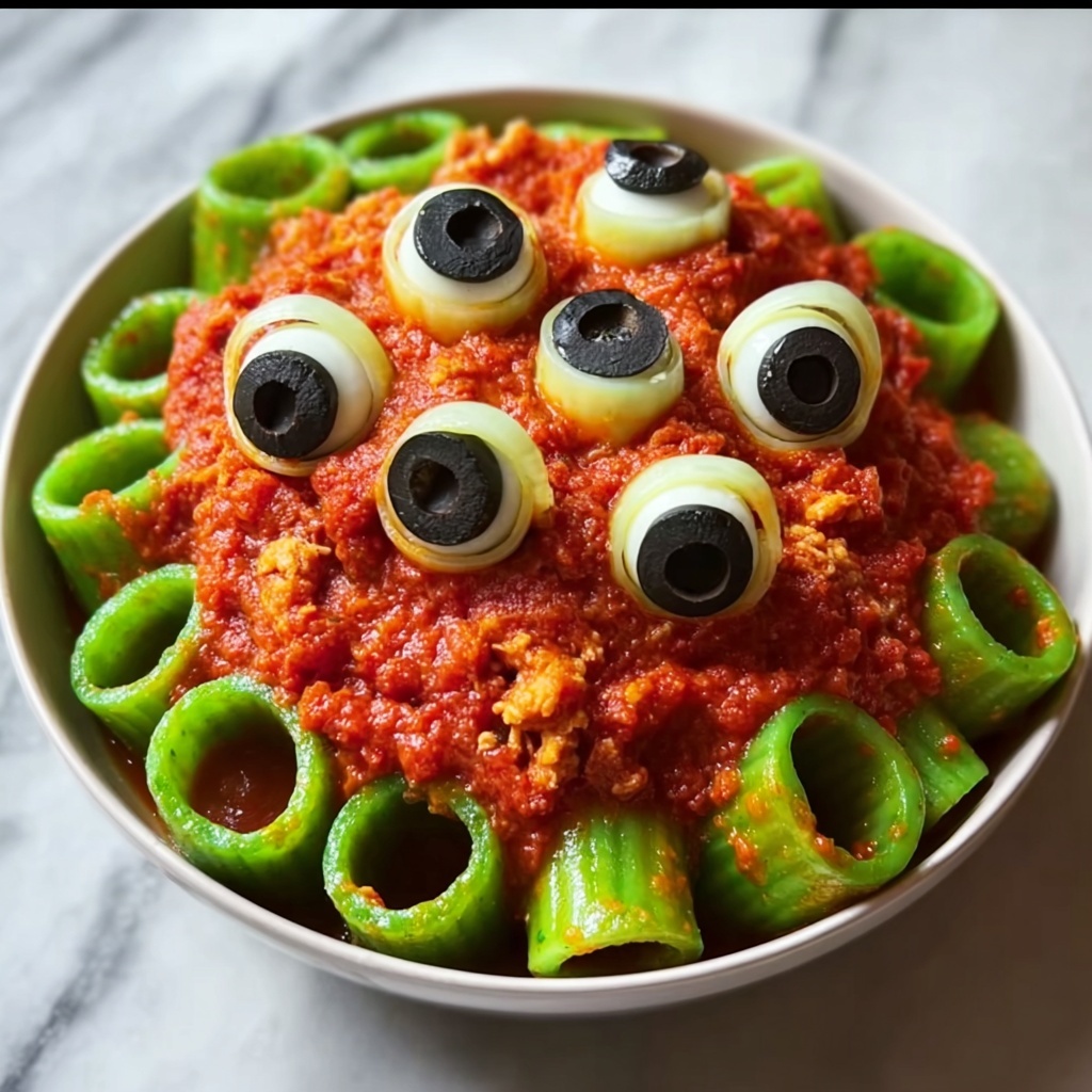 Eyeball Pasta Recipe - Recipe Image