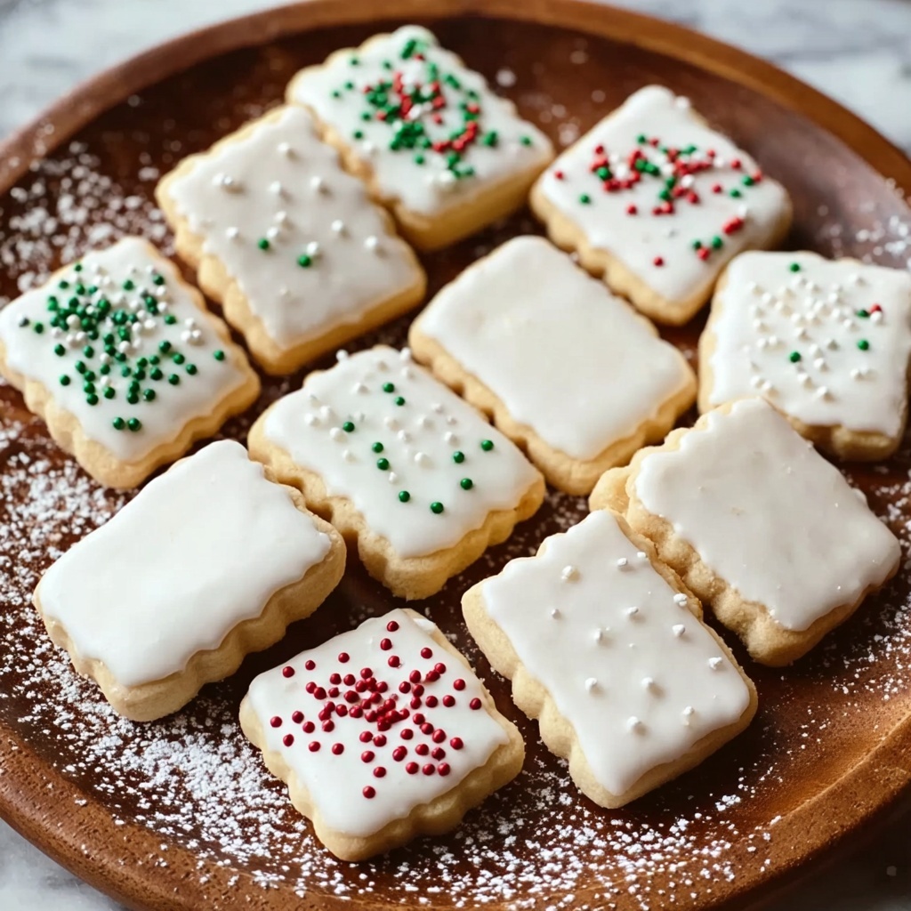 Christmas White Chocolate-Dipped Sugar Wafers Recipe - Recipe Image