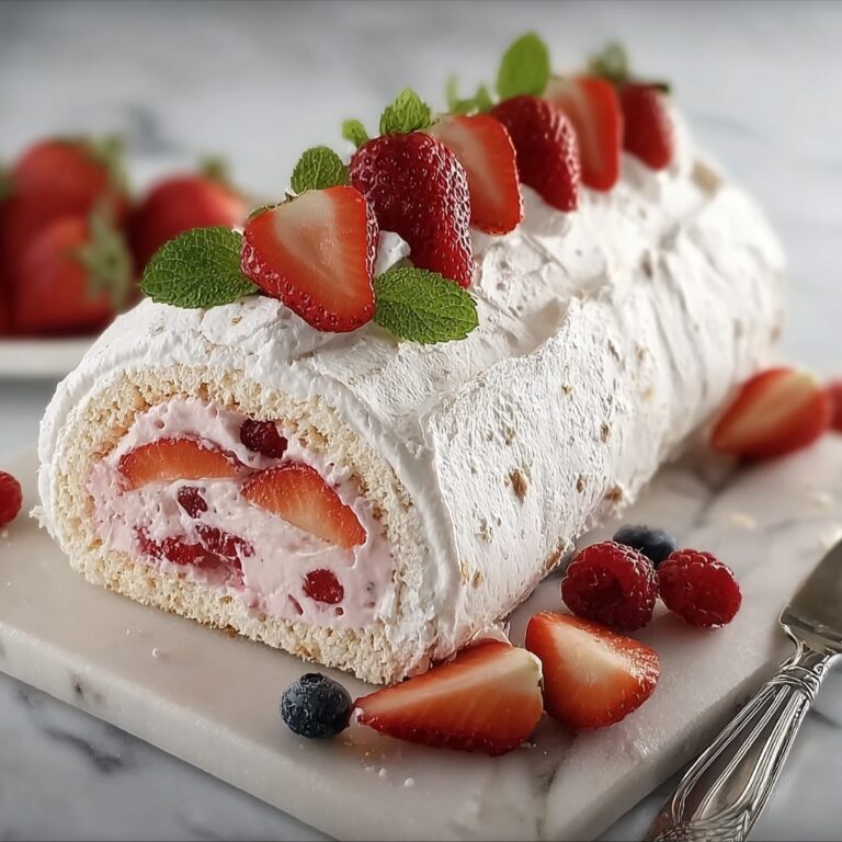Strawberry Pavlova Roulade Recipe