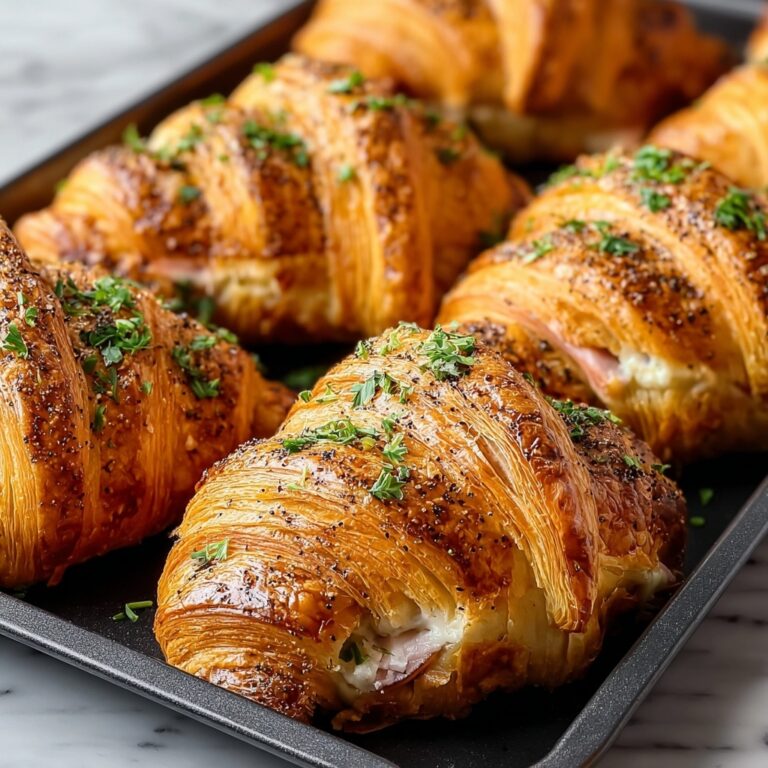 Buttery Garlic Baked Croissants Recipe