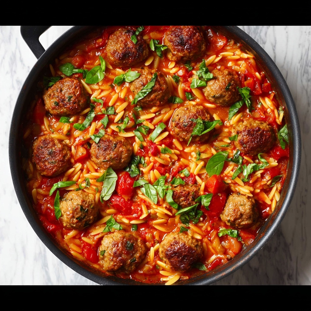 Meatball Orzo Skillet Recipe - Recipe Image
