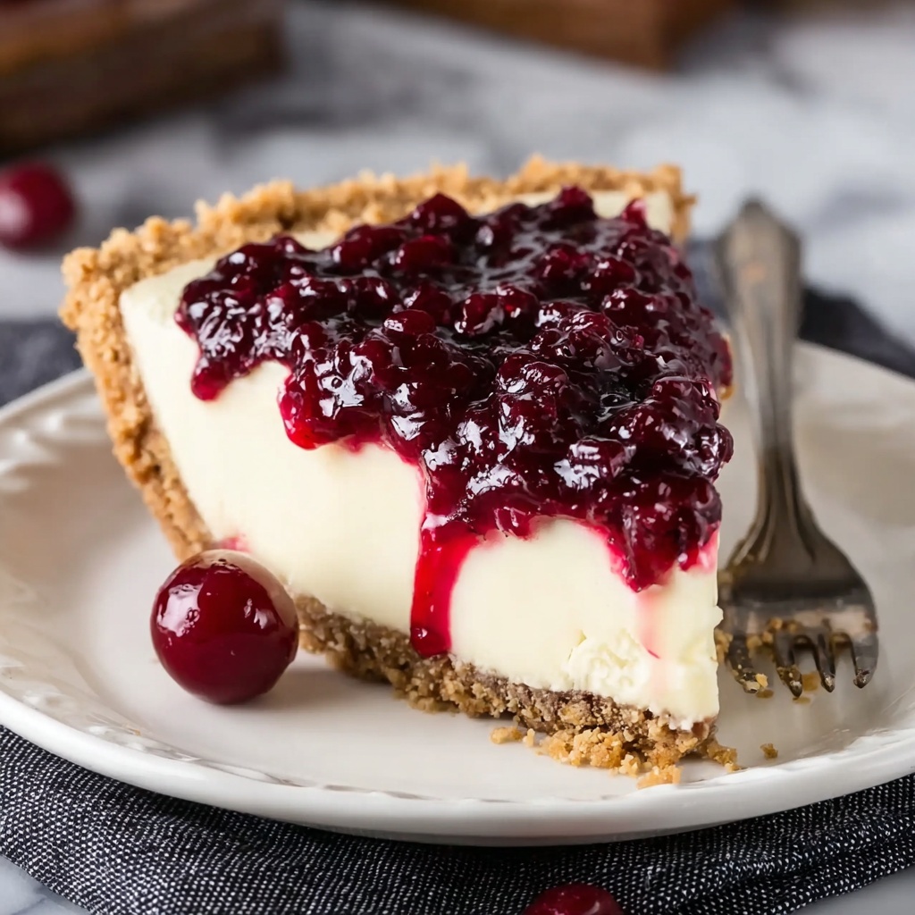 Cranberry Cheesecake Pie Recipe - Recipe Image