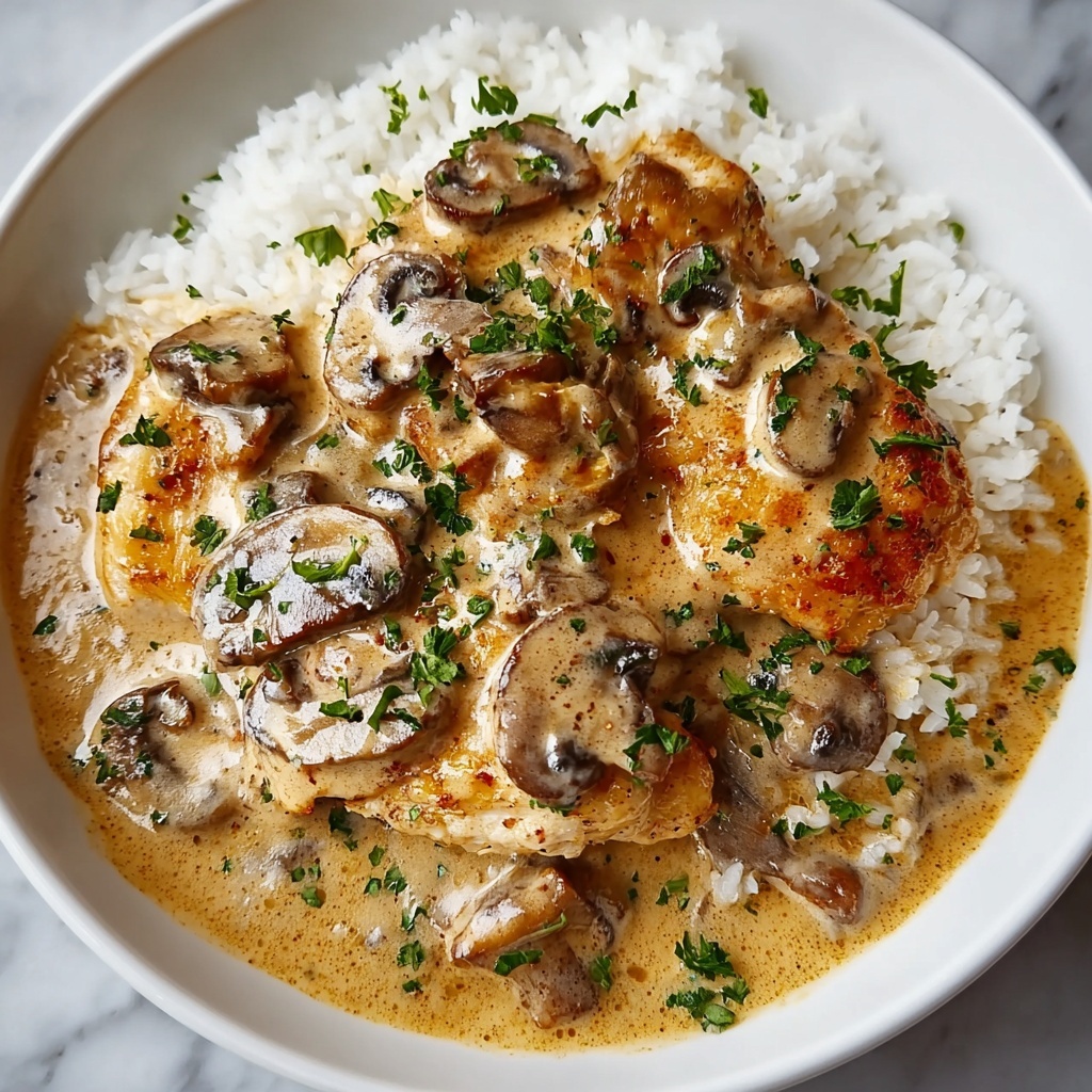 Parmesan-Garlic Mushroom Chicken Recipe - Recipe Image