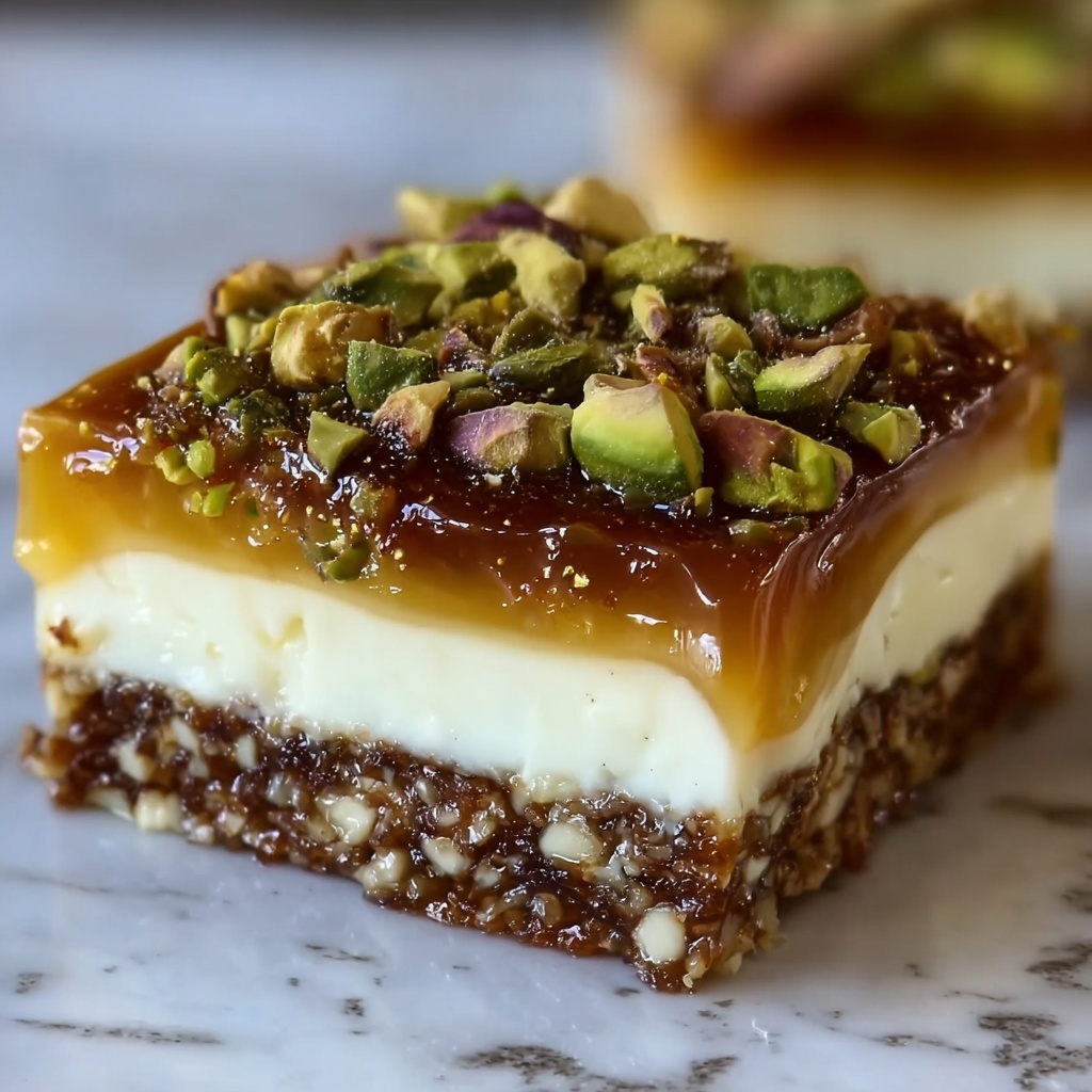 Honey Cheesecake Pistachio Baklava Recipe - Recipe Image