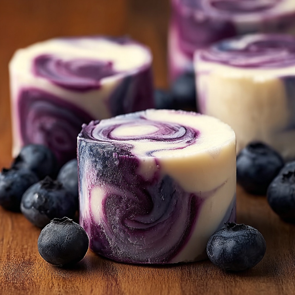 Blueberry Swirl Yogurt Bites Recipe - Recipe Image
