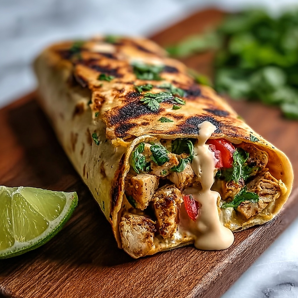 Chipotle Ranch Grilled Chicken Burrito Recipe - Recipe Image