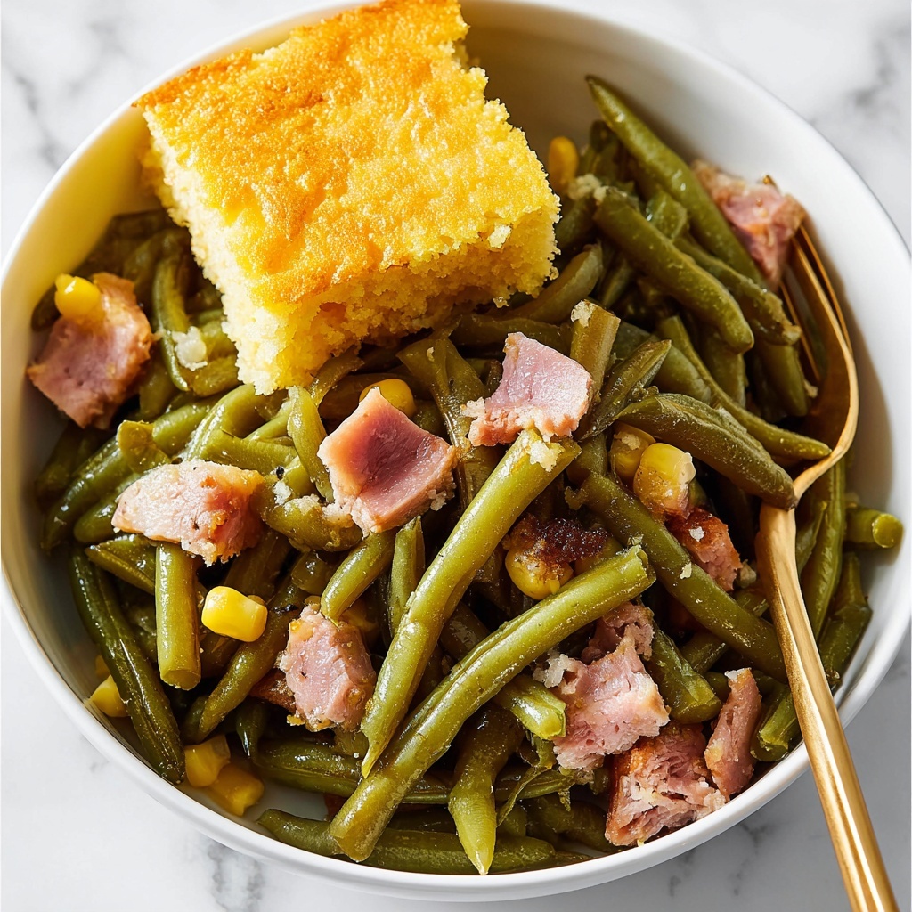 Real Deal Southern Green Beans with Smoked Turkey Recipe - Recipe Image