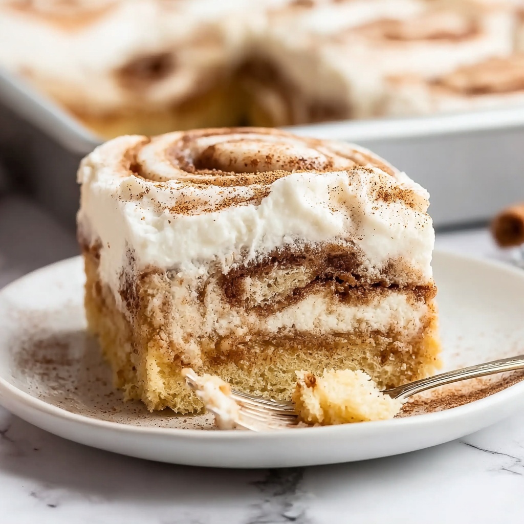 Cinnamon Roll Poke Cake Recipe - Recipe Image