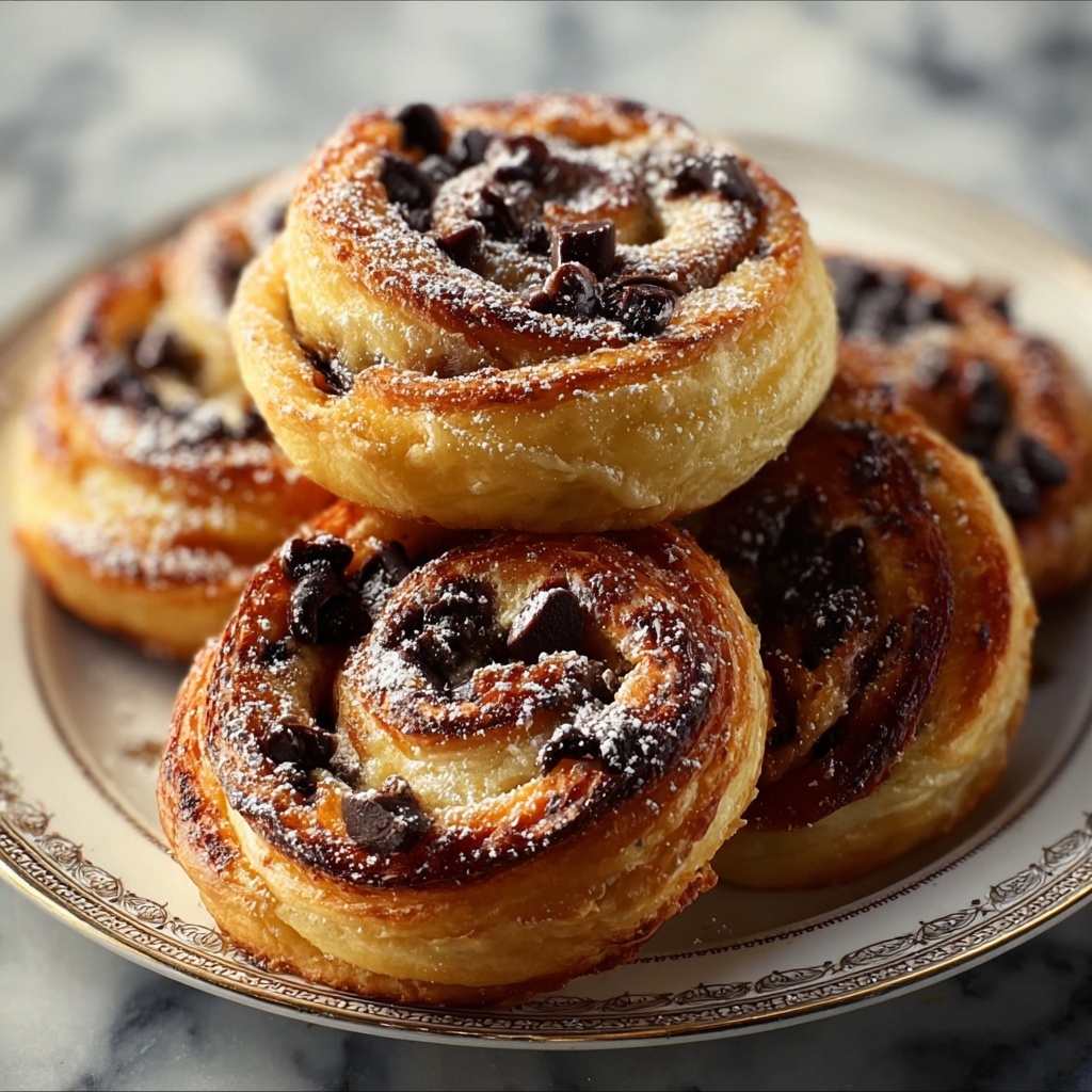 Chocolate Chip Vanilla Custard Brioches Recipe - Recipe Image