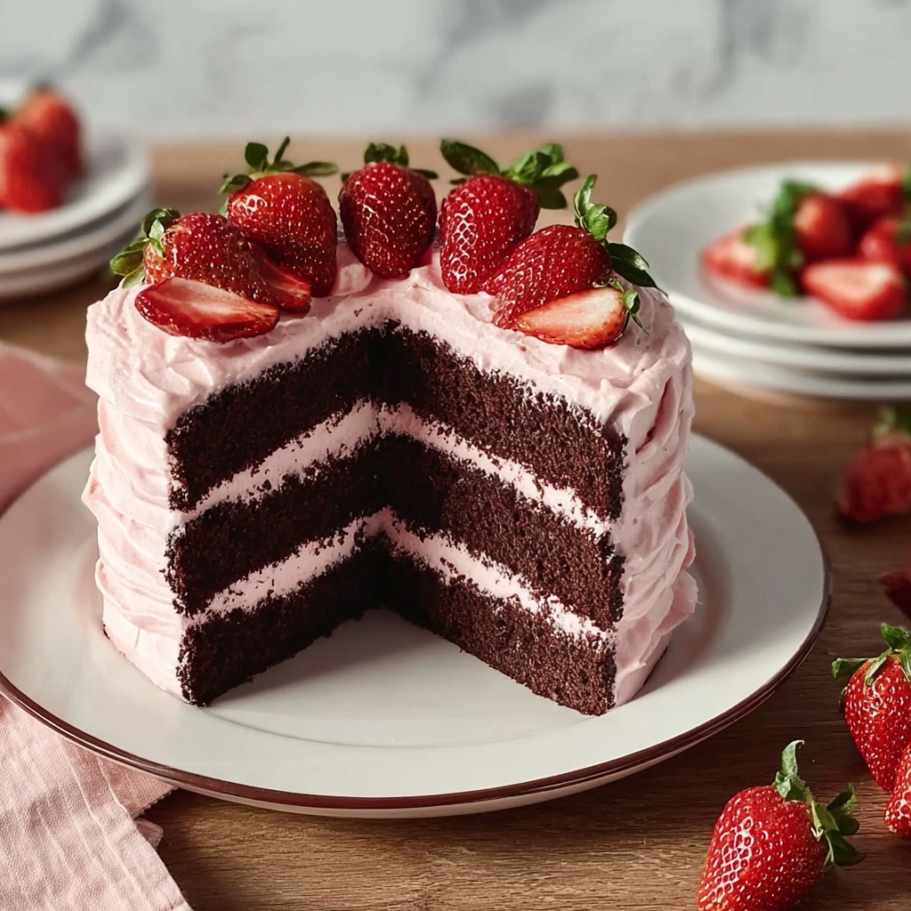 Chocolate Strawberry Cake Recipe - Recipe Image