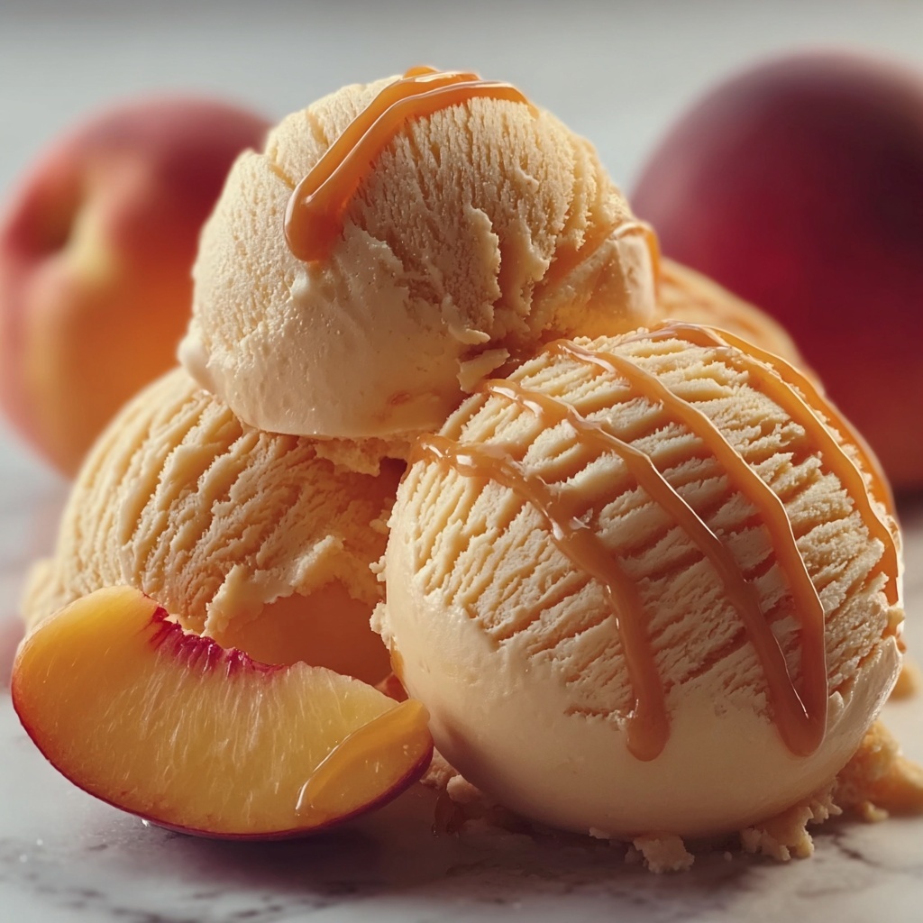 Easy Refreshing Peach Sorbet Recipe - Recipe Image