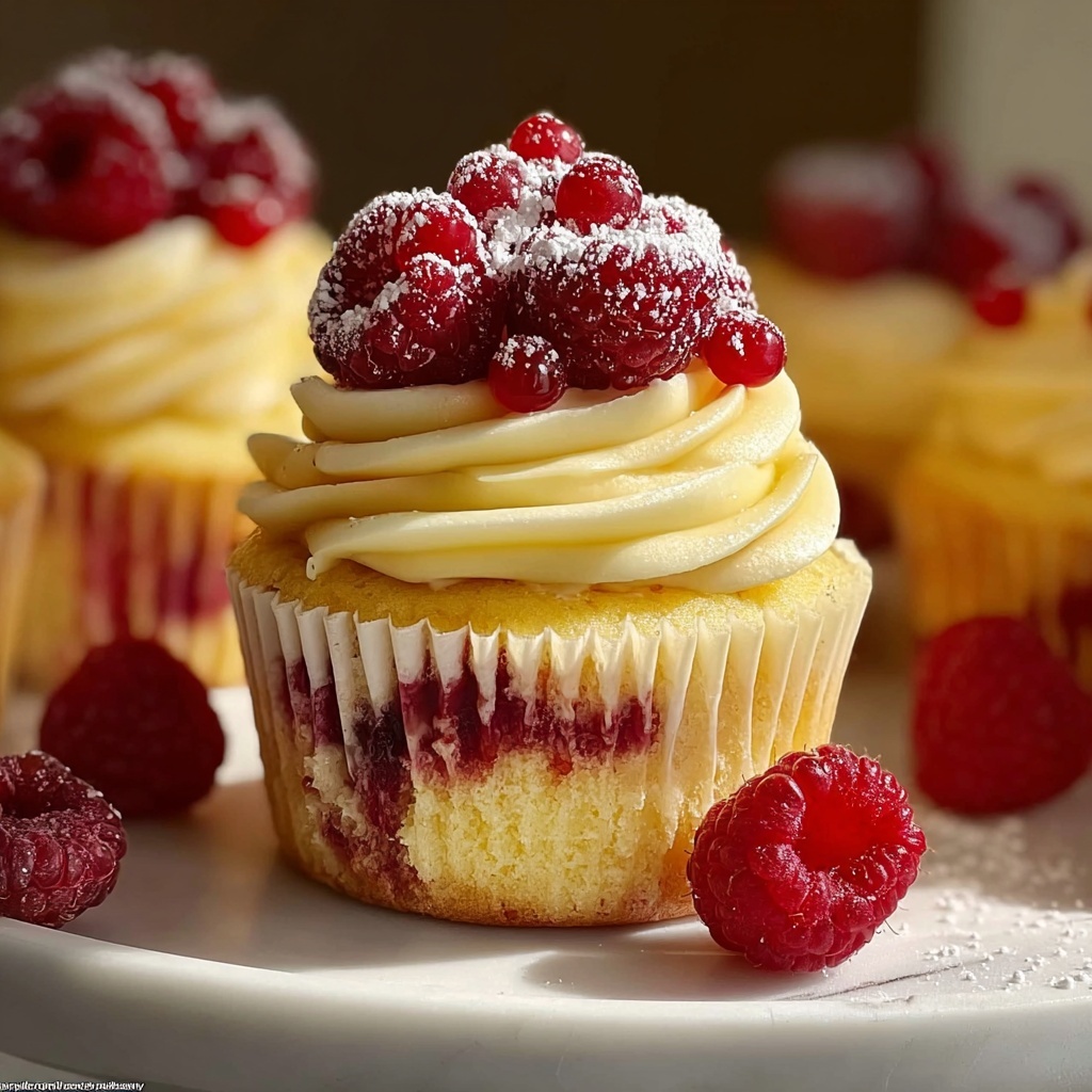 Raspberry Lemon Heaven Cupcakes Recipe - Recipe Image