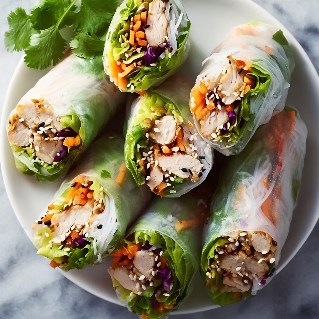 Chicken Spring Rolls with Hoisin Peanut Dipping Sauce Recipe - Recipe Image