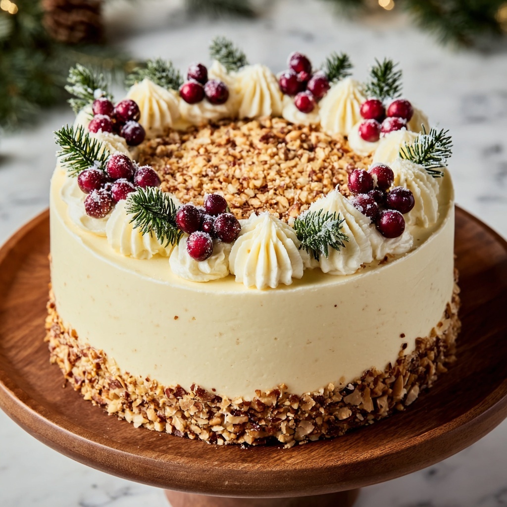 Christmas Spice Cake with Eggnog Buttercream Recipe - Recipe Image