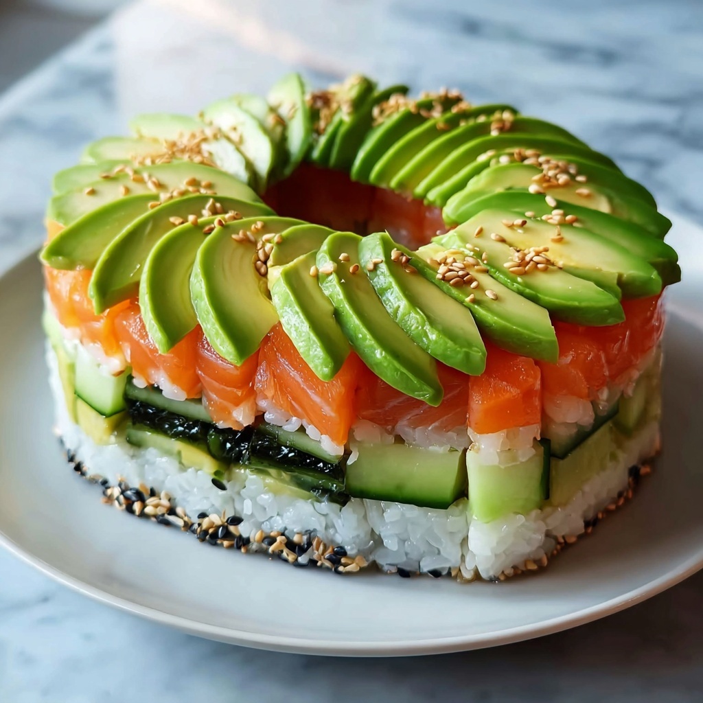 Avocado Sushi Cake Recipe - Recipe Image