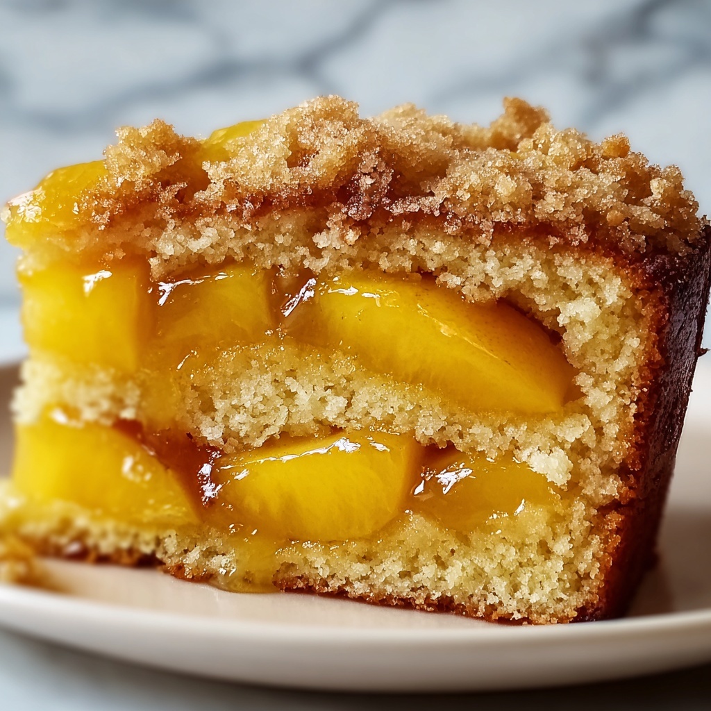 Peach Cobbler Pound Cake Recipe - Recipe Image