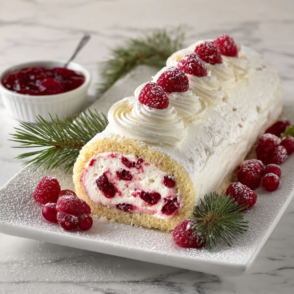 Christmas Raspberry Cake Roll Recipe - Recipe Image