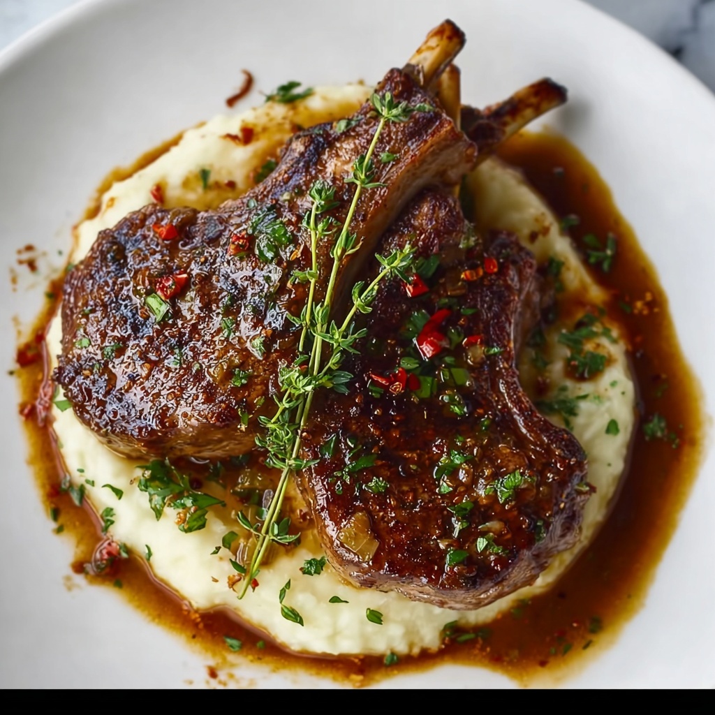 Honey Garlic Butter Lamb Cutlets Recipe - Recipe Image