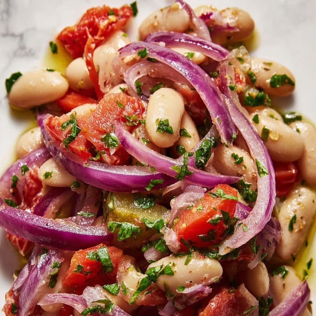 Piyaz: An Incredible Ultimate Turkish White Bean Salad Recipe - Recipe Image