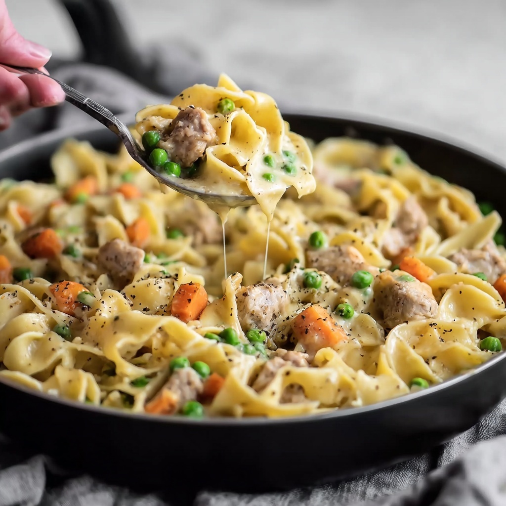 Chicken Pot Pie Noodle Recipe - Recipe Image