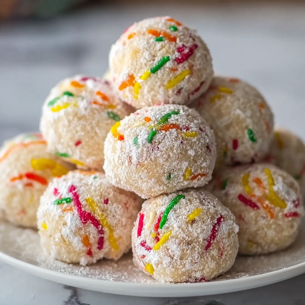 Funfetti Snowball Cookies Recipe - Recipe Image