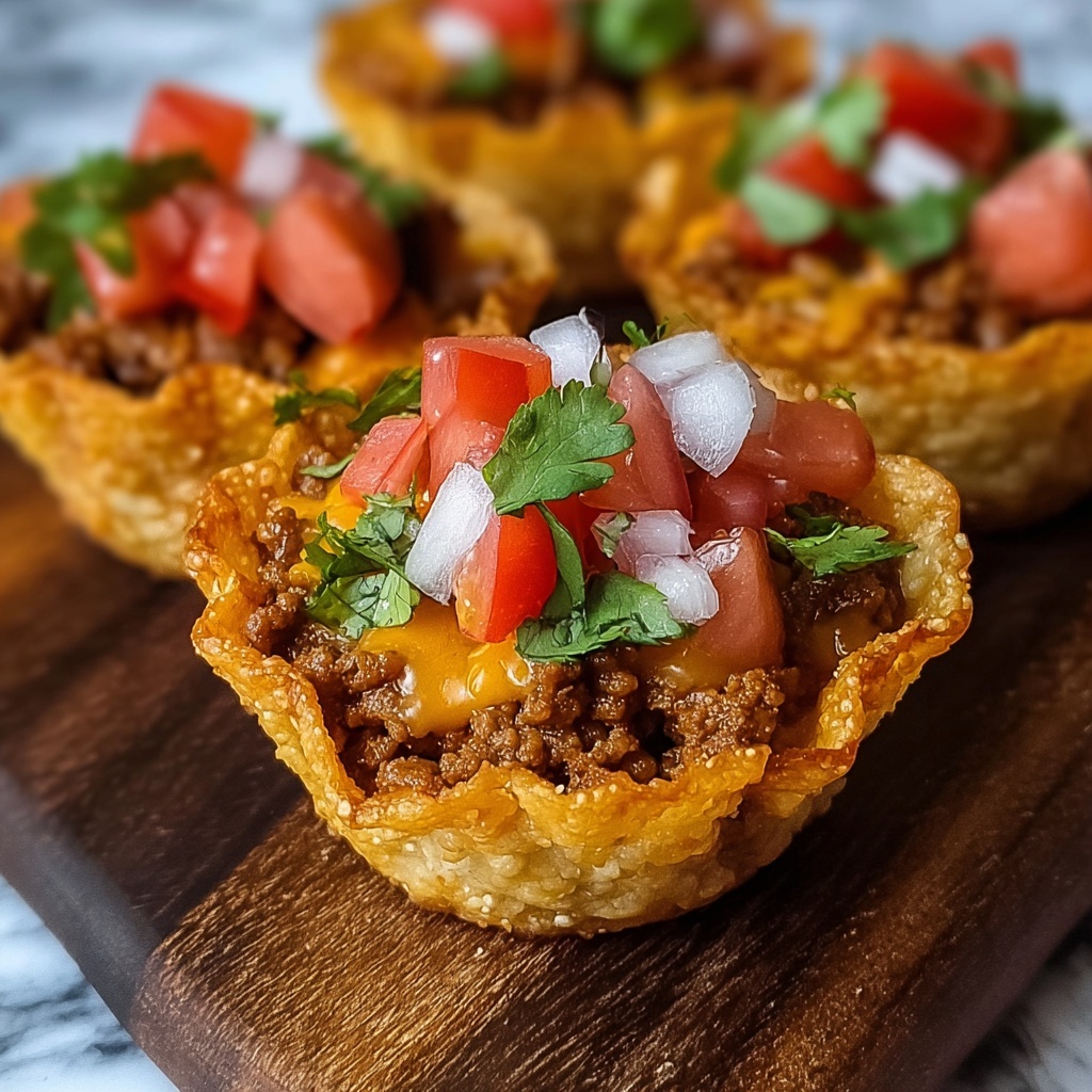 Easy Crunchy Taco Cups Recipe - Recipe Image