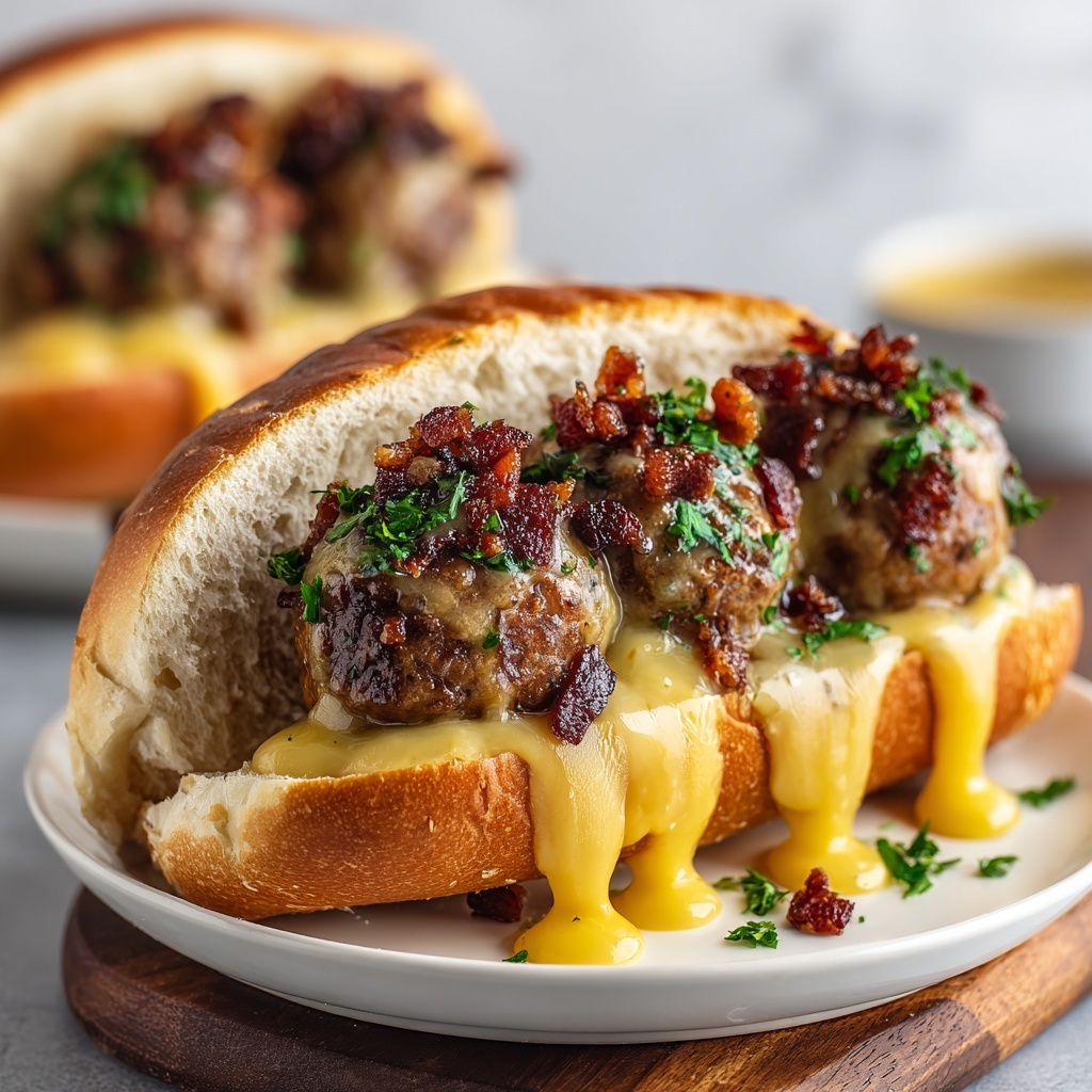 Bourbon BBQ Bacon Cheeseburger Meatballs Recipe - Recipe Image