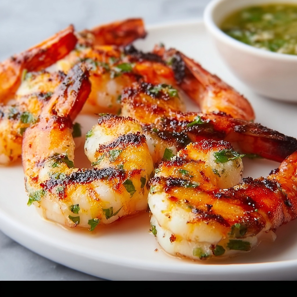 Garlic Confit Butter BBQ Butterflied Prawns Recipe - Recipe Image