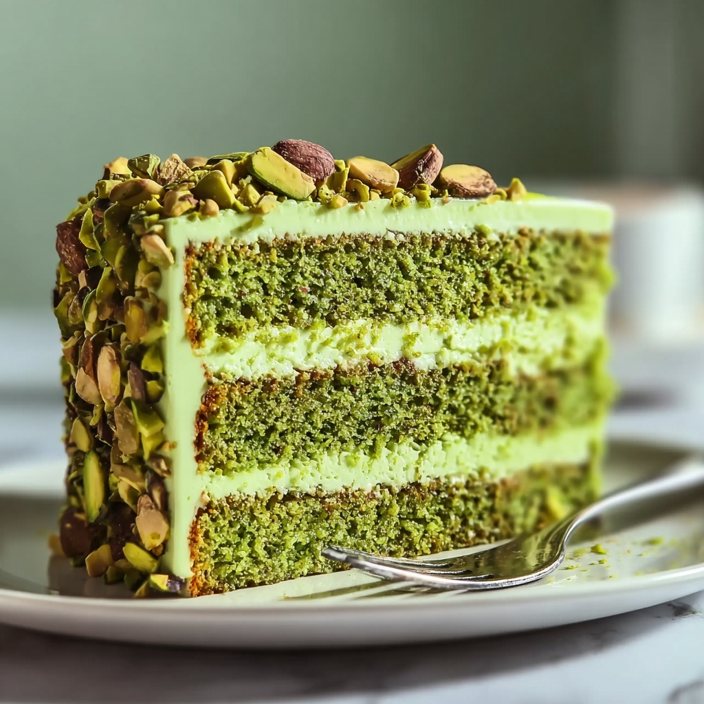 Pistachio Cake with Creamy Pistachio Frosting Recipe - Recipe Image