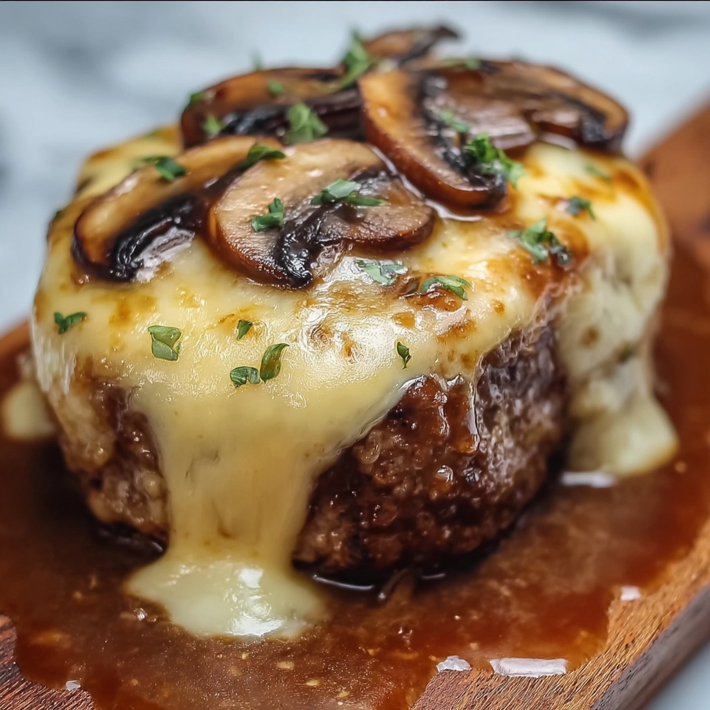 Mushroom and Swiss Cheese Meatloaf Recipe - Recipe Image
