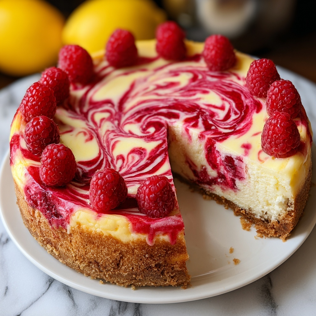 Lemon Raspberry Cheesecake Recipe - Recipe Image