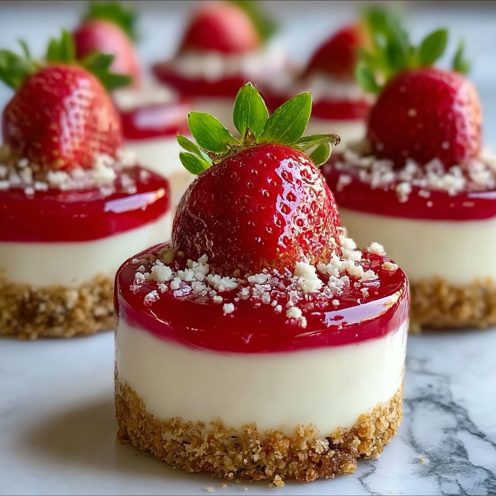 White Chocolate Strawberry Cheesecake Bites Recipe - Recipe Image